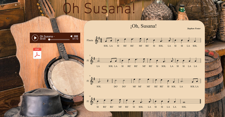 Oh Susana Partitura Para Flauta Clase De Musica 2 0